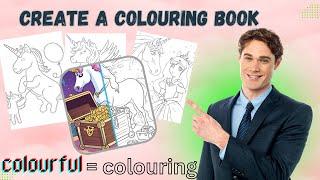 How To Create A Coloring Book In Canva  / Turn Colorful Images To Coloring Book.