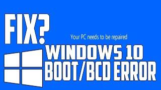 How to Fix BOOT Error or BCD Error in Windows 10