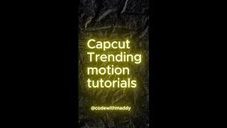 How to Create TRENDING Motion Graphic Shorts in CapCut | Free Tutorial