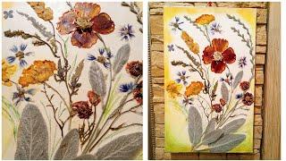 Супер идея! Картина-панно из сухоцветов. Поделки своими руками. DIY panel of dried flowers.