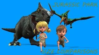 JURASSIC WORLD size comparison 3d animation