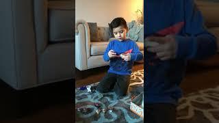 Gio’s first Beyblade video