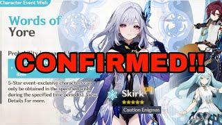 SKIRK RELEASE DATE, VISION & WEAPON AND OFFICIAL NEW CHARACTERS INFO - Genshin Impact