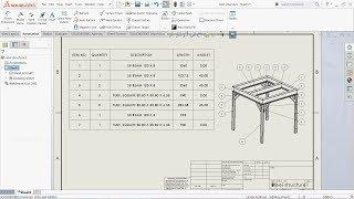 SolidWorks Weldments Tutorial 2D Drawing & Welding Cut List Part 2