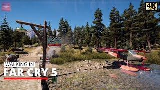 Virtual Walk in Beautiful Montana - Far Cry 5 [ Relaxing Ambience - 4K Ultra Graphics ]