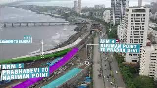 Progress of #Mumbai Coastal Road Project #droneview #shorts #coastalroad #bmc #india #maharastranews