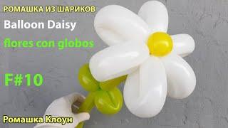 РОМАШКА ИЗ ШАРИКОВ How to Make a Balloon Daisy como hacer flores con globos