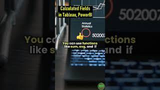 Calculated Fields in Tableau, PowerBI | #datavisualization #cloud #tableau  #powerbi #shorts