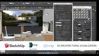 how to  import google sketchup skp file to  3Ds max  vray scene