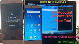 redmi note 4 china mtk cpu mi account remove free tool