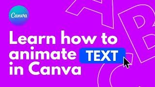 Canva Tutorial: One Click Text Animation