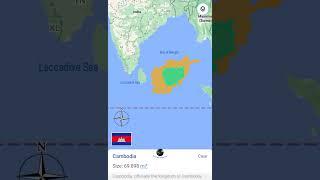 Cambodia Vs Afghanistan land area size comparison #shorts #landarea #country_comparison