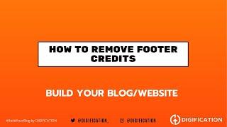 How to remove Footer Credits