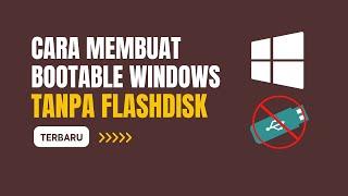 Cara install Windows 10/11 tanpa flashdisk, mudah banget.