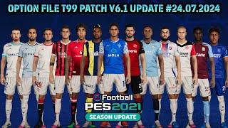 OPTION FILE T99 PATCH V6.1 UPDATE #24.07.2024 - PES 2021