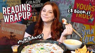 let's talk about 28 books while i eat sushi  READING WRAP UP + MUKBANG