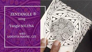 Zentangle® Mini Project with Tangle SOLUNA for beginners