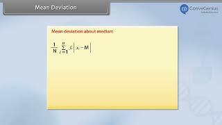 Mean Deviation - Median of Discrete Frequency Distribution