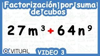 ️ Factorización por Suma de Cubos | Video  3