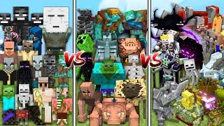MOBS vs MUTANT MOBS vs BOSSES in Minecraft Mob Battle