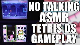 No Talking ASMR Let's Play Tetris DS Marathon Mode, Button Pushing Sounds