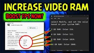 Increase Video Ram Graphics  On Windows 10/11 - No Software Required