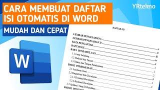 Cara Membuat Daftar Isi Otomatis di Word, Mudah