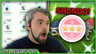 My first research Shundoduring the Ultra Unlock Research Day! (Pokémon GO)