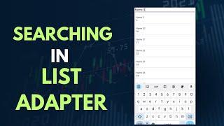 Searching In List Adapter | Best Way to Search in Recycleview List Adapter Kotlin