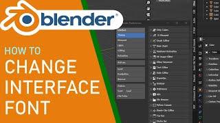 Blender how to change interface font