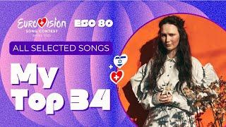  Eurovision 2025 | My Top 34 (new )