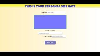 Build practical personal SMS GATEWAY -- very simple - no backend only browser version with JS