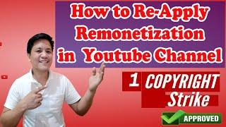 How to Re-Apply Remonetization in youtube Channel