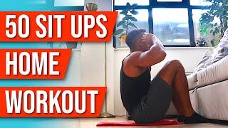 50 Sit Ups Home Ab Workout – Calisthenics for beginners – NO EQUIPMENT