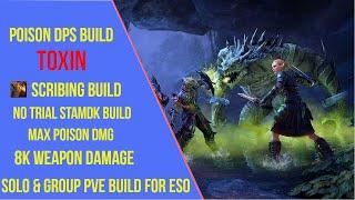 Powerful Poison DPS Build for ESO Gold Road - Stamina Dragonknight Scribing Build