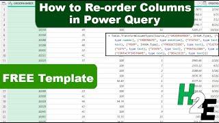 How to Re-order Columns in Power Query