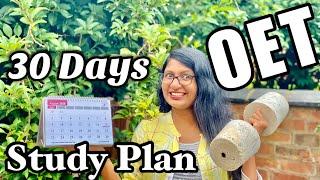 OET 30 Days Study Plan + Checklist