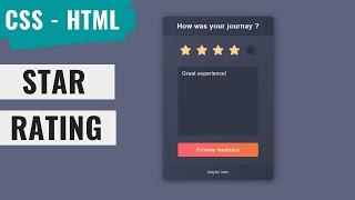 CSS Star Rating WIDGET