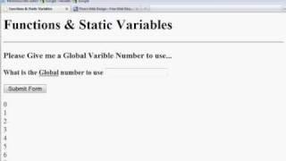 PHP Tutorial - Funtions Part 4 - Static Variables