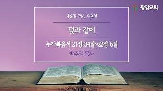 덫과 같이, 누가복음서 21장 34절~22장 6절, 사순절 7일, 수요일, 박주일 목사