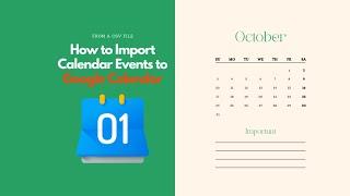 How to import events to google calendar from a CSV file   Step by step guide