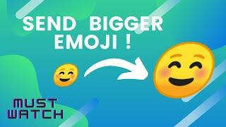 How To Send Bigger Emoji #shorts #youtubeshorts #shortvideo #short #ytshort