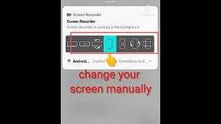 screen rotation manually