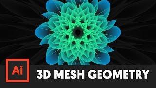 3D Geometric Mesh Tool - Adobe Illustrator Tutorial