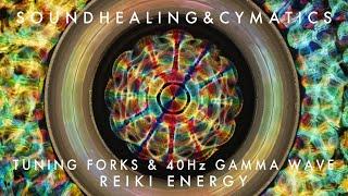 Tuning Forks & Cymatics | 7 Chakras | Reiki Energy | 40Hz Gamma Frequency