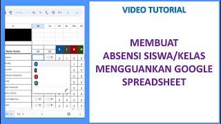 Absensi siswa atau kelas model DropDown di google spreadsheet