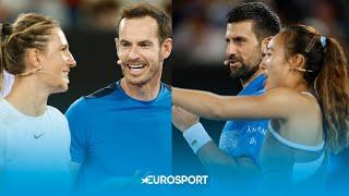 HILARIOUS! Andy Murray RETURNS to face Novak Djokovic in mixed doubles  | Australian Open 2025