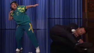 Jimmy Fallon mocks break-dancer Raygun