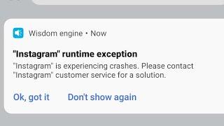 How to fix instagram runtime exception problem in vivo phone 2022 | instagram runtime crash problem