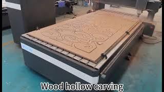 Wood hollow carving CNC machine in UAE depot.